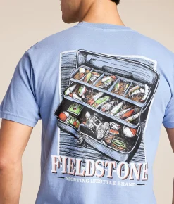 Fieldstone Rustic Tackle Box T-Shirt Washed Denim Sale