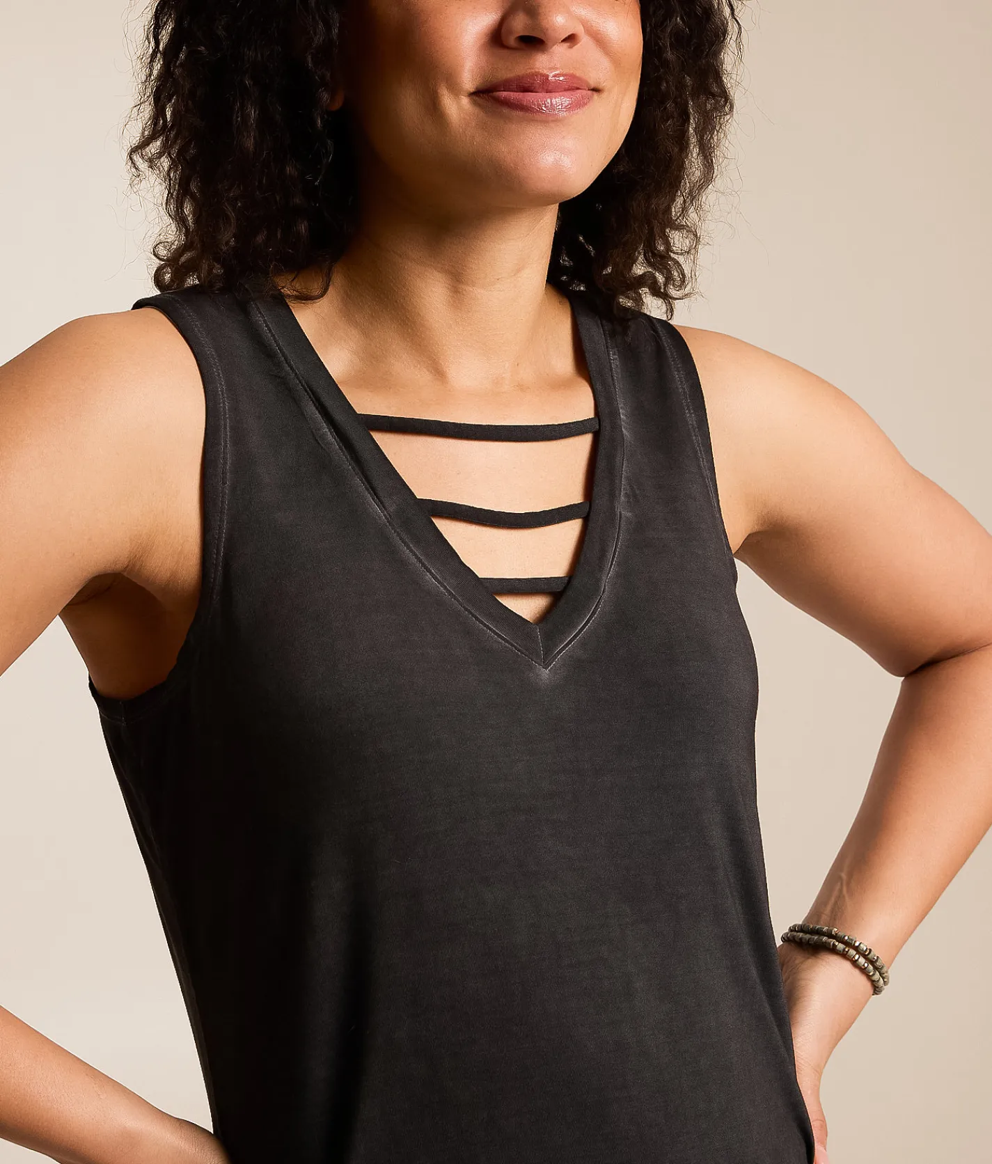 Tops | White Crow Ryan Strappy Tank Top Black