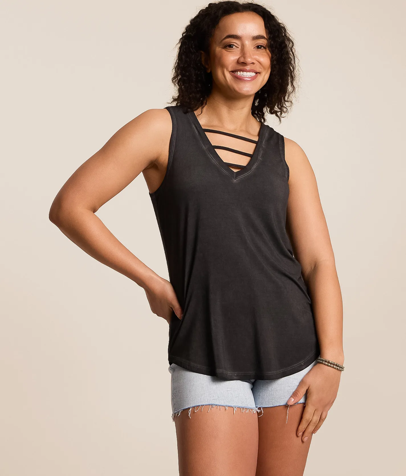 Tops | White Crow Ryan Strappy Tank Top Black