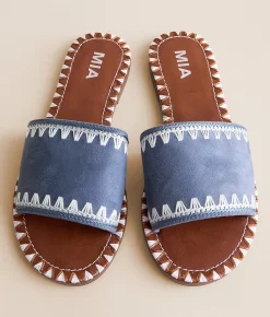 Shoes | Mia Sabrinnah Whipstitch Sandal Denim