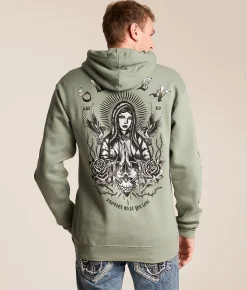 Sullen Sacred Hooded Sweatshirt Sea Grass Clearance