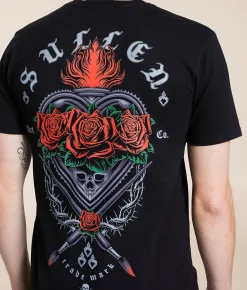 Graphic T-Shirts | Sullen Sacred Roses T-Shirt Jet Black