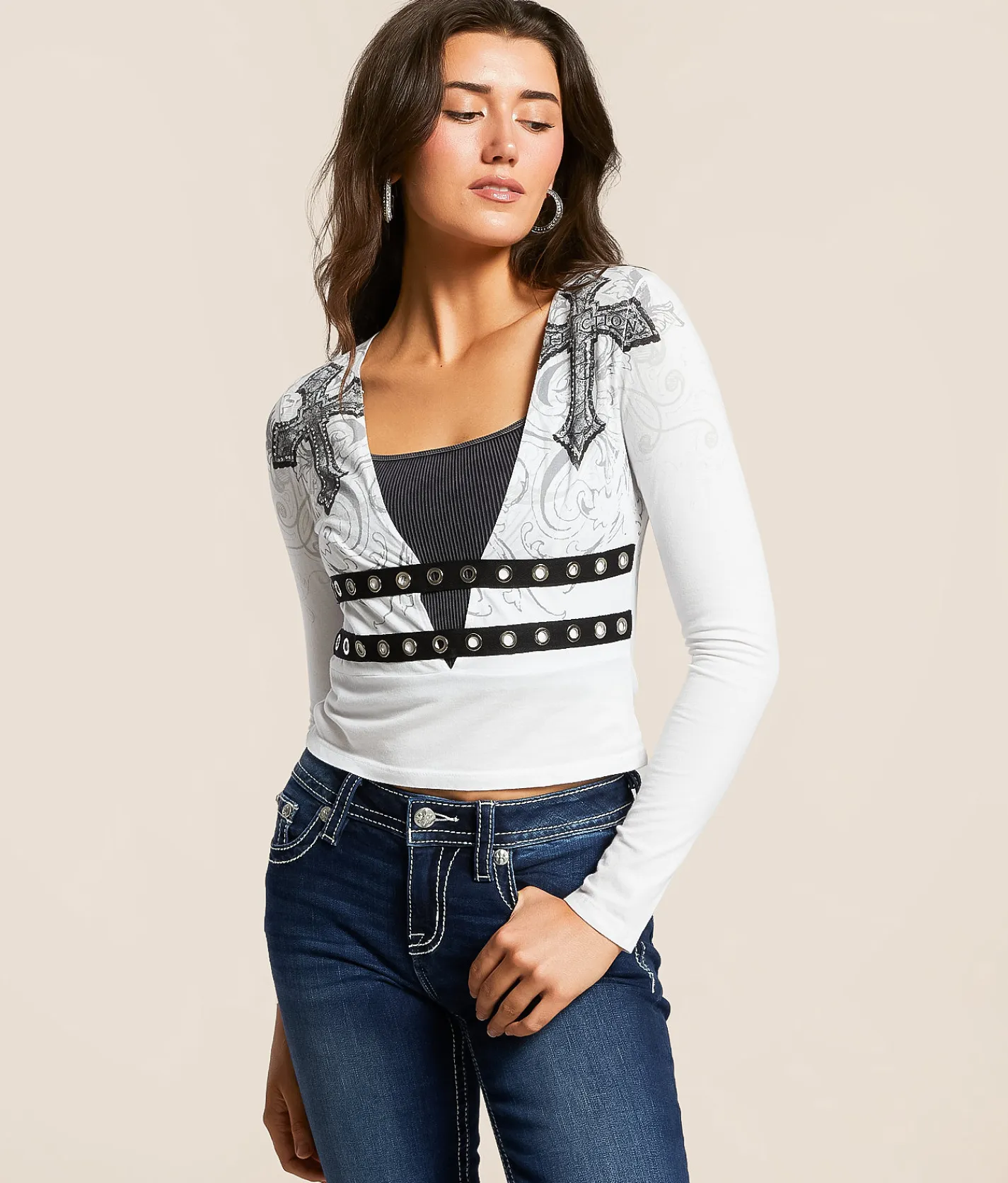 Tops | Affliction Sacrifice Top White Reactive
