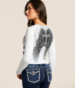 Tops | Affliction Sacrifice Top White Reactive