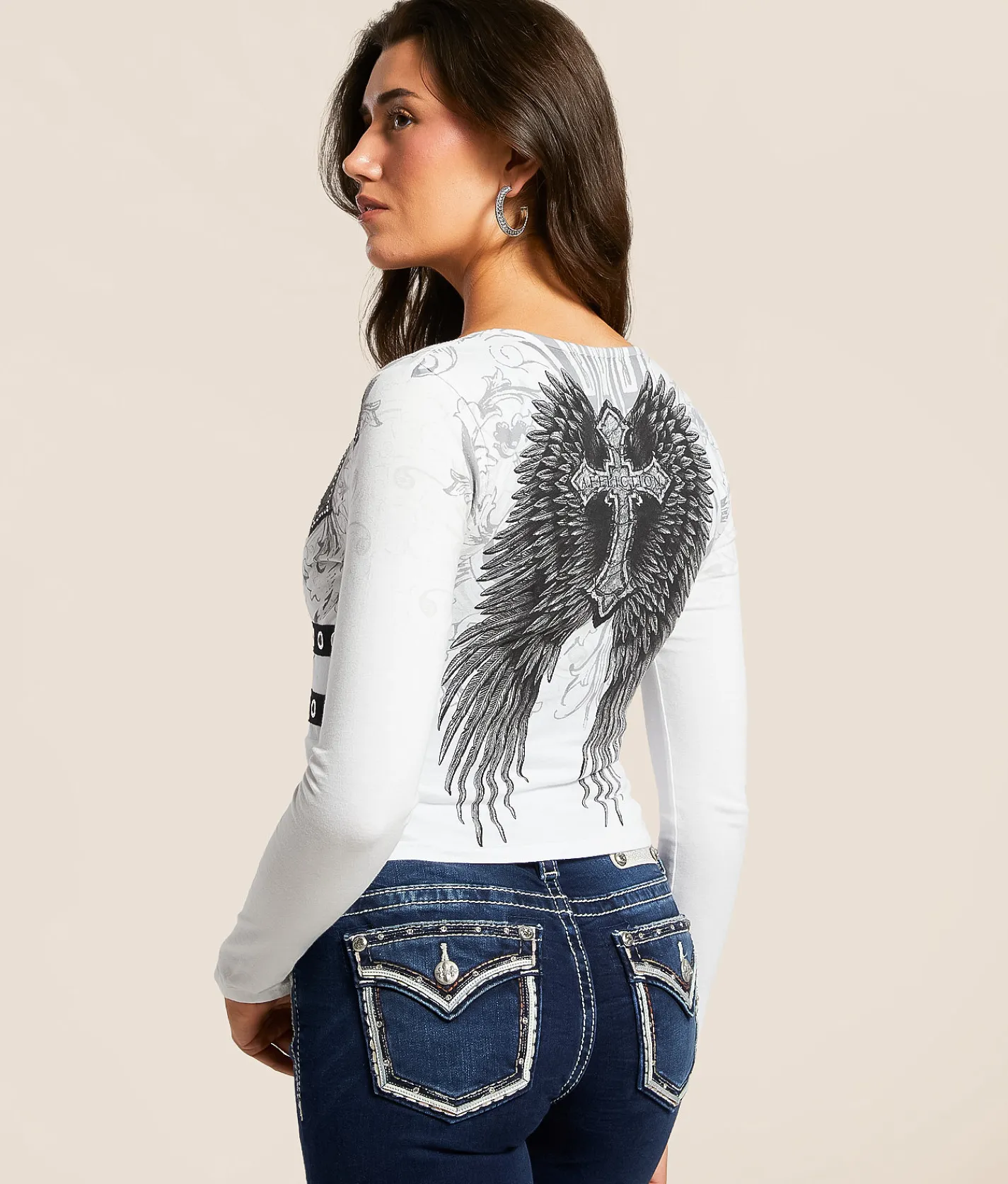 Tops | Affliction Sacrifice Top White Reactive