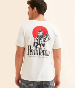 Graphic T-Shirts | Pendleton Saddle Up Sunset T-Shirt Vintage White
