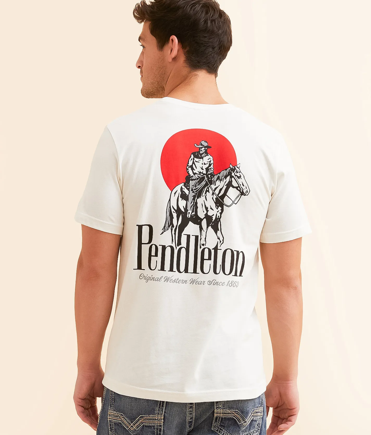 Graphic T-Shirts | Pendleton Saddle Up Sunset T-Shirt Vintage White