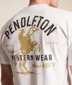 Pendleton Saddle Up T-Shirt White New