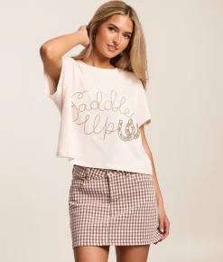 Tops | Ariat Saddle Up T-Shirt Sea Salt