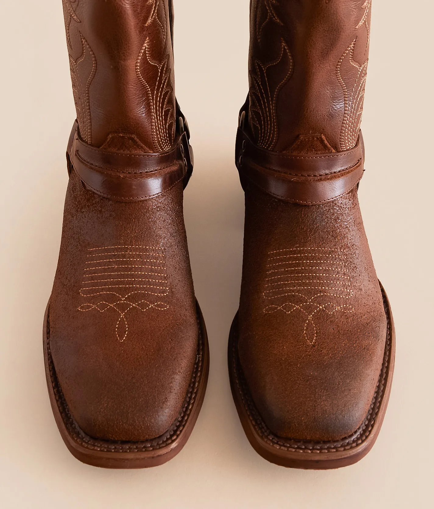 Shoes | Roan by Bed Stu Saga Leather Cowboy Boot Tan Crazy Horse Tan Suede