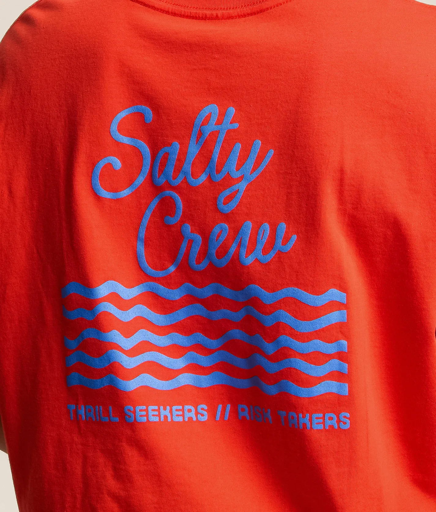 Salty Crew Salty Skimmer Cropped T-Shirt Chili Pepper New