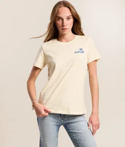 Tops | Salt Life Salty Waves T-Shirt Vanilla Custard