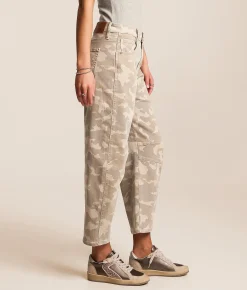 HIDDEN Sammie Camo Cropped Barrel Stretch Jean Tan Camo Hot