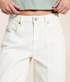 Bottoms | HIDDEN Sammie High Rise Barrel Jean Ecru