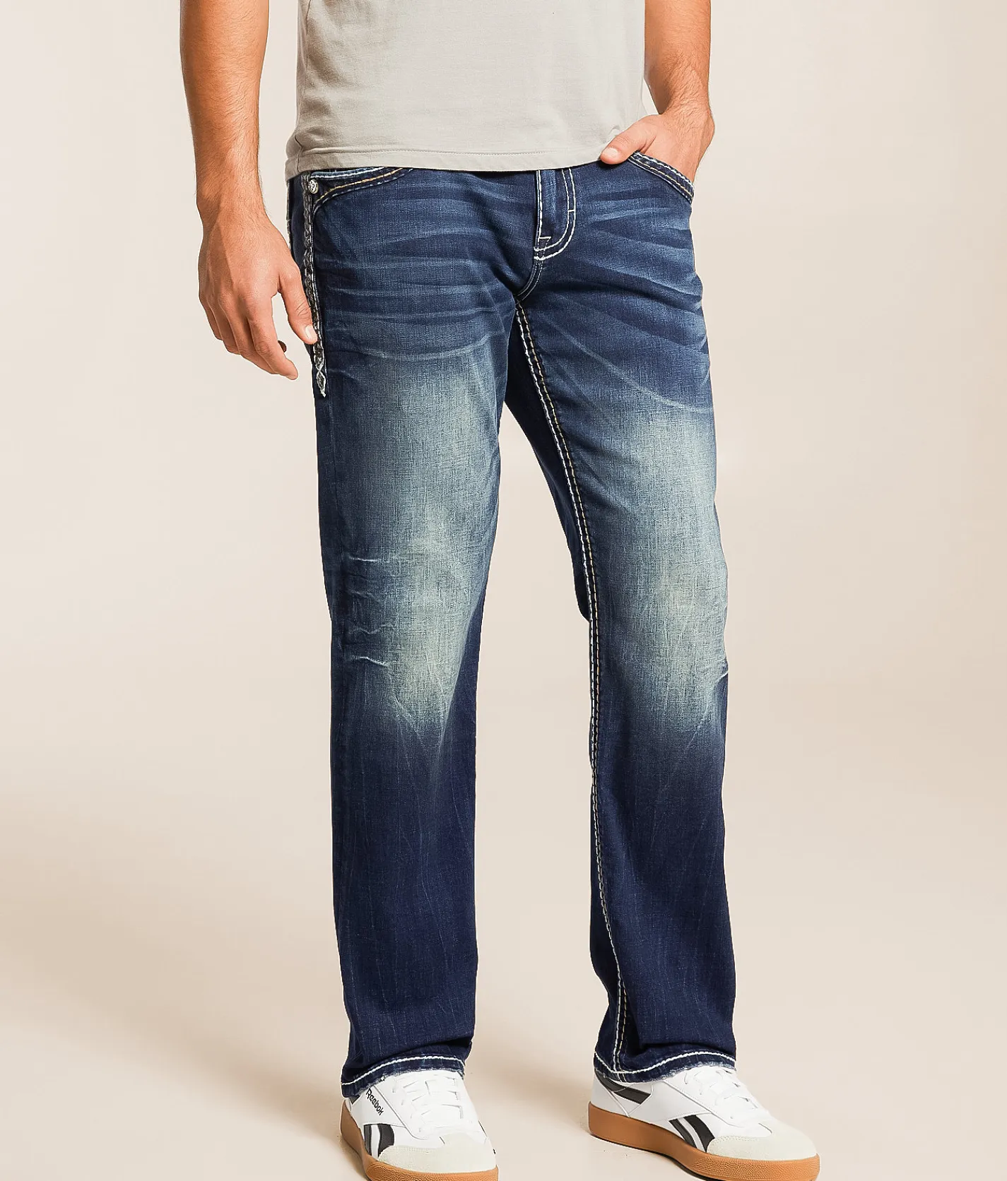 Rock Revival Jeans|Bottoms | Rock Revival Samuel Relaxed Taper Stretch Jean Samuel EQ203