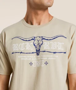 Rock Revival Samuel T-Shirt Beige Clearance