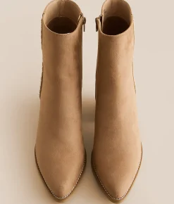 Shoes | Mia Sanddy Crochet Ankle Boot Taupe