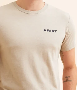 Ariat Sandstone Shield T-Shirt Brindle Heather Discount