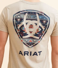 Ariat Sandstone Shield T-Shirt Brindle Heather Discount