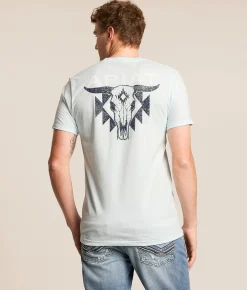 Tops|Graphic T-Shirts | Ariat San Pedro Skull T-Shirt Quiet Tide