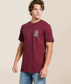 Sullen Santa Muerte T-Shirt Burgundy Best