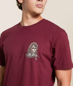 Sullen Santa Muerte T-Shirt Burgundy Best