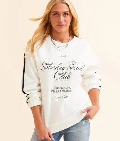 Modish Rebel Saturday Social Pullover White Online