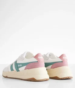 Shoes|Activewear | Gola® Saturn Leather Sneaker White Green Mist Dusty