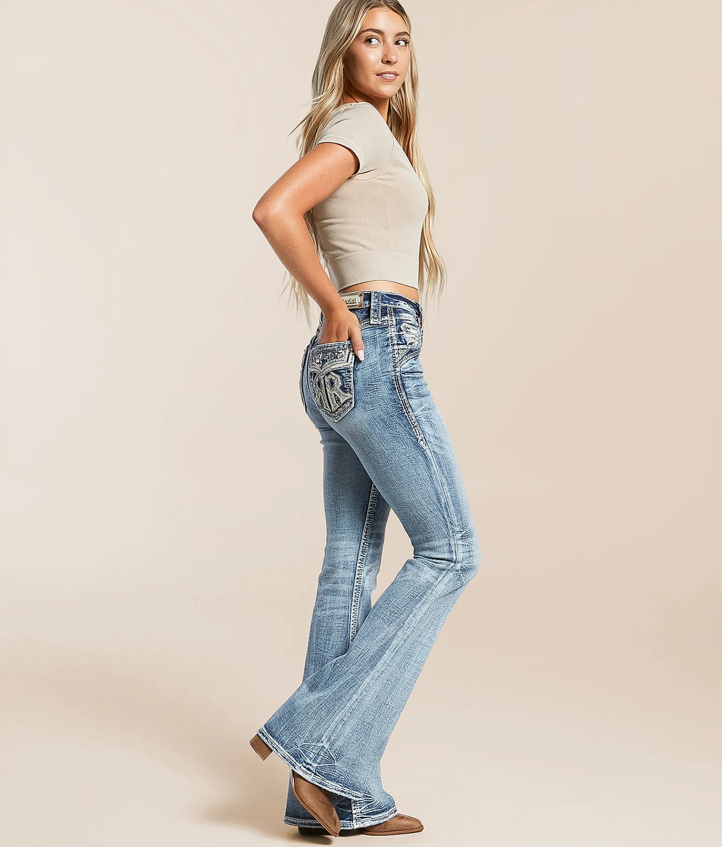 Bottoms | Rock Revival Savannah High Rise Flare Stretch Jean Savannah UF205