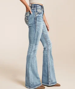 Rock Revival Savannah High Rise Flare Stretch Jean Savannah UF205 Hot