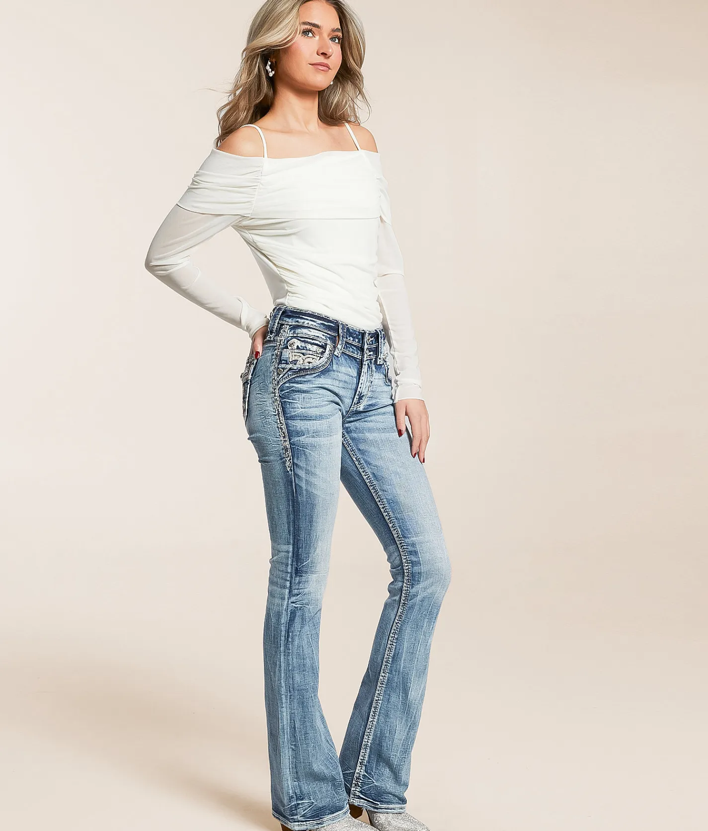 Jeans|Bottoms | Rock Revival Savannah Mid-Rise Boot Stretch Jean Savannah MB202