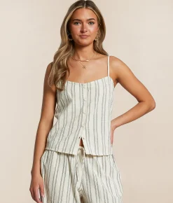 Z Supply Savoy Striped Tank Top Sea Salt Sale