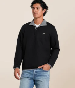 Fieldstone Sawyer Quilted Henley Pullover Black
