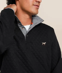 Fieldstone Sawyer Quilted Henley Pullover Black