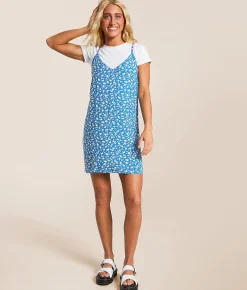 Billabong 90s Babe Mini Dress True Blue New