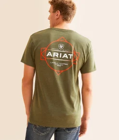 Ariat Scion Badge T-Shirt Military Heather Discount