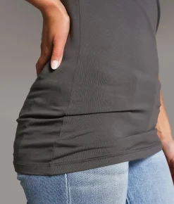BKE core Scoop Neck Tank Top C Dark Grey Sale