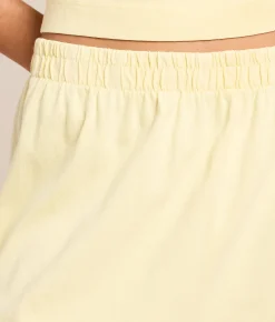 Z Supply Scout Jersey Cropped Wide Leg Pant Lemon Citrus Outlet