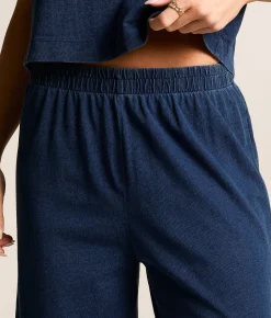 Bottoms | Z Supply Scout Jersey Denim Wide Leg Pant Indigo