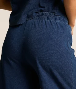 Bottoms | Z Supply Scout Jersey Denim Wide Leg Pant Indigo