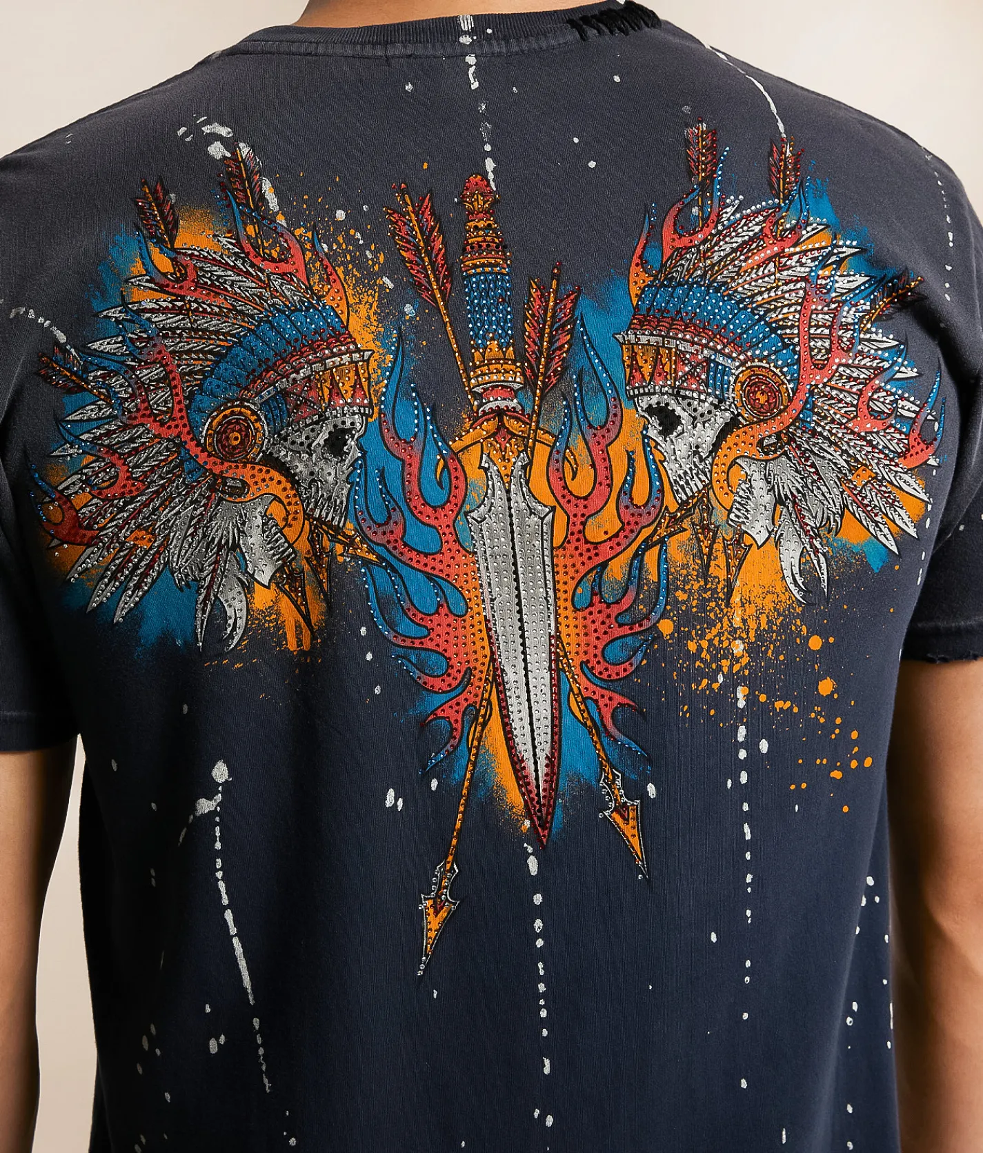 Affliction Screaming Heat T-Shirt Vintage Black Potassium Sale