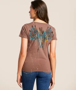 Tops | Affliction Screaming Heat T-Shirt Raw Umber