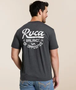 Graphic T-Shirts | RVCA Script Sealed T-Shirt Black