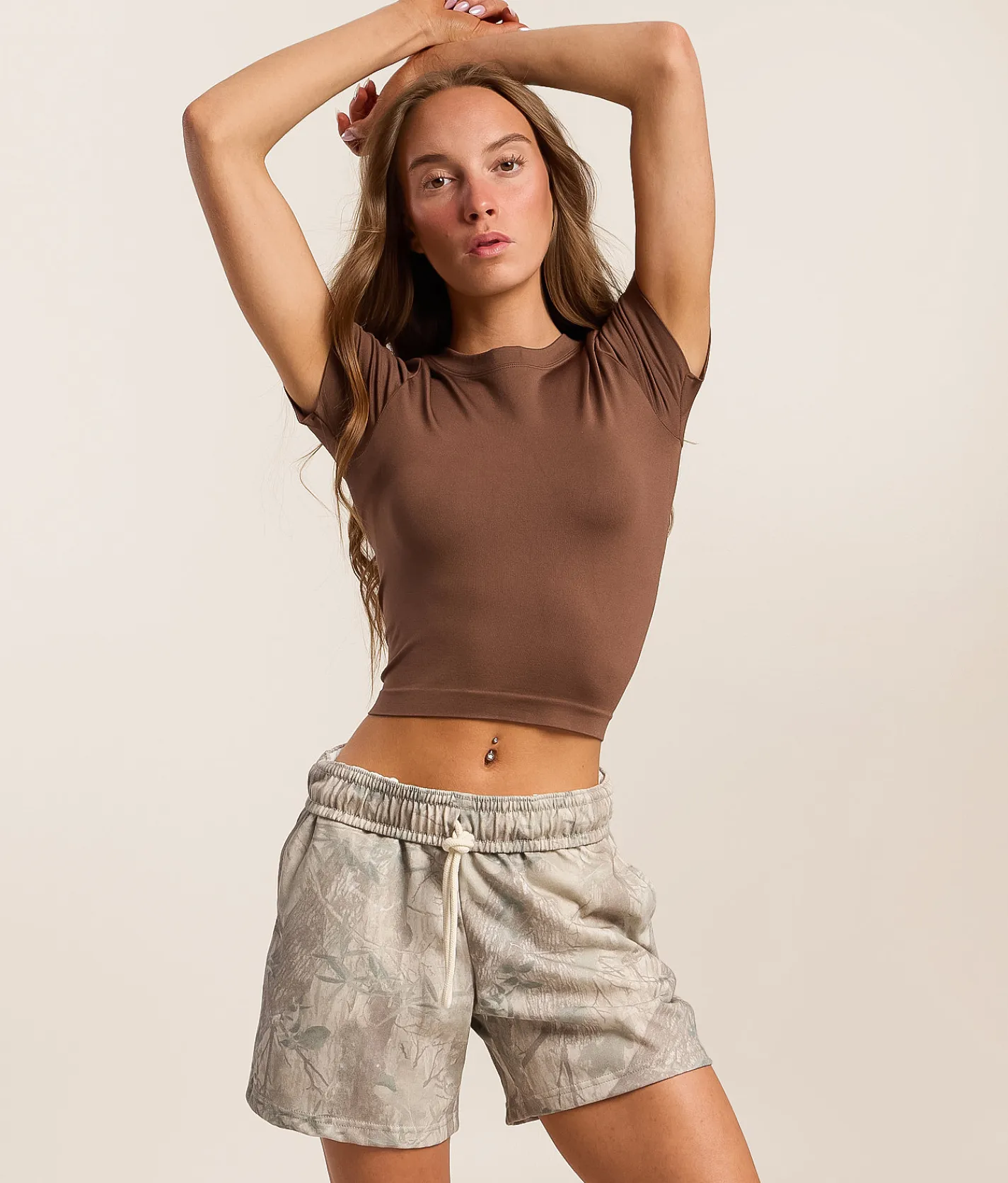 FITZ + EDDI Seamless Cropped T-Shirt Sunny Lime New