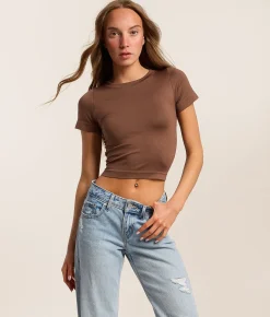 FITZ + EDDI Seamless Cropped T-Shirt Sunny Lime New