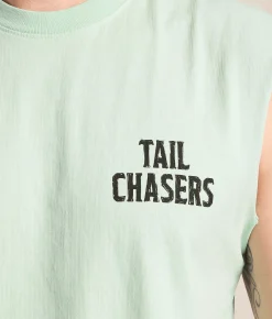 Tail Chasers Club Searching Muscle Tank Top Brook Green Clearance