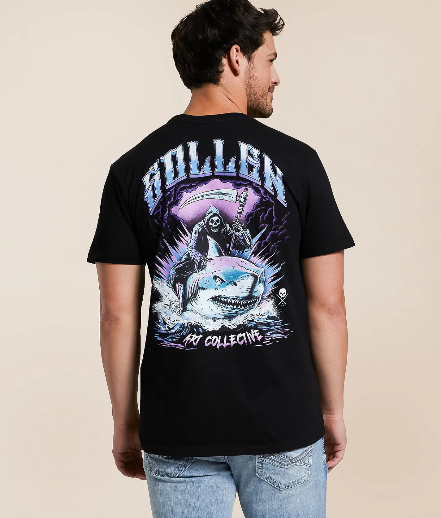 Sullen Sea Reaping T-Shirt Jet Black Sale