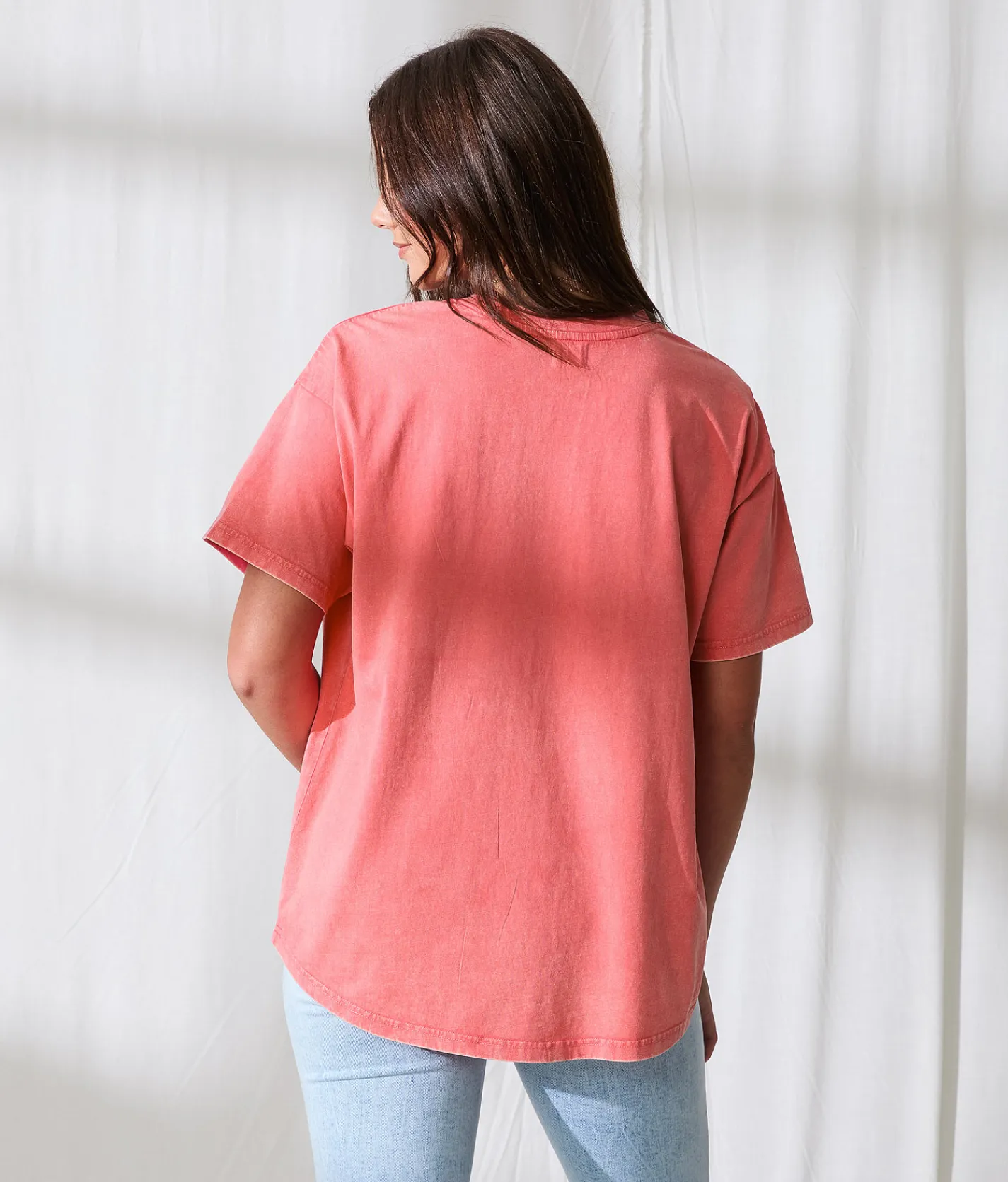 33 Coastal Seaside Collectable Oversized T-Shirt Sunkist Coral Hot