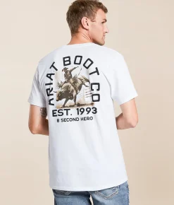 Tops|Graphic T-Shirts | Ariat 8 Second Hero T-Shirt White