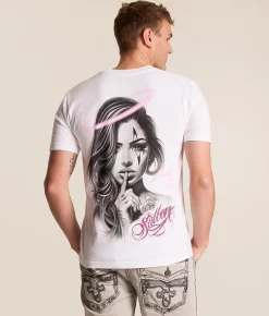 Tops|Graphic T-Shirts | Sullen Secrete Angel T-Shirt White